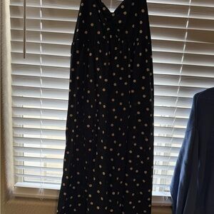 Abercrombie & Fitch Black Spaghetti strap Polka Dot Dress